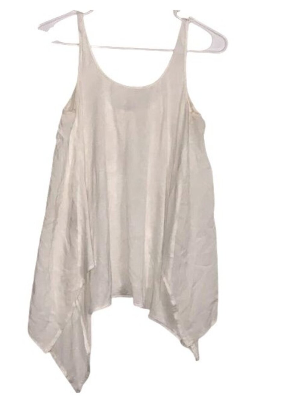 Free People Embroidered White Rayon Tank Top XS - Picture 6 of 7